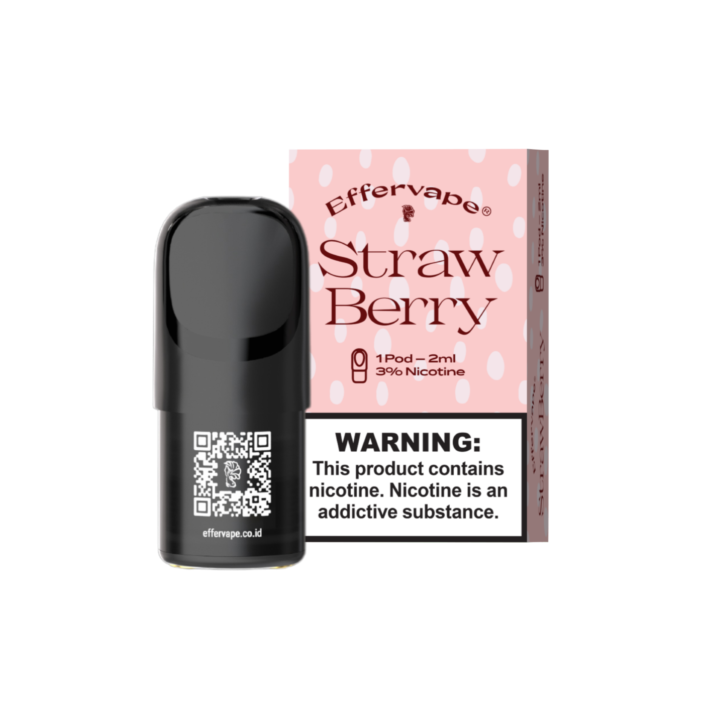 Effervape Strawberry Ice Pod Flavour, 3% Nicotine - 2ml